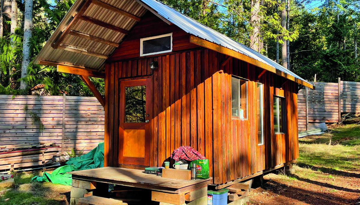 the Penner's tiny home on the gulf islands in BC