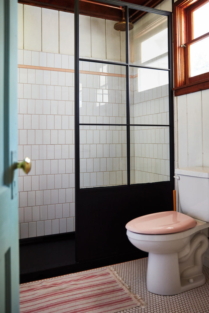 One of the renovated bathrooms