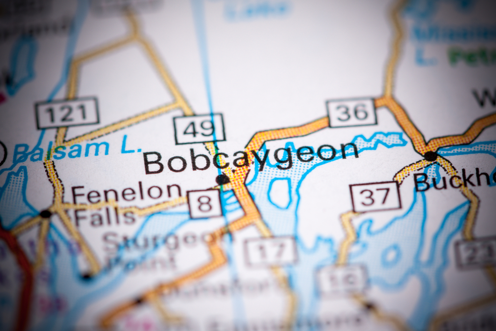 Bobcaygeon, Ontario on a map. Kawartha Lakes short-term rental