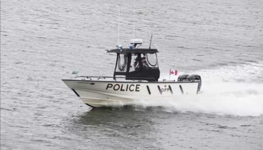 Ontario Provincial Police marine unit boat out on the water