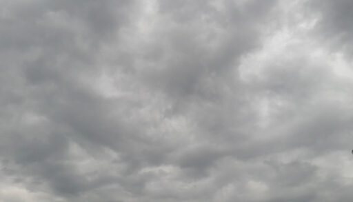 A grey, cloudy sky
